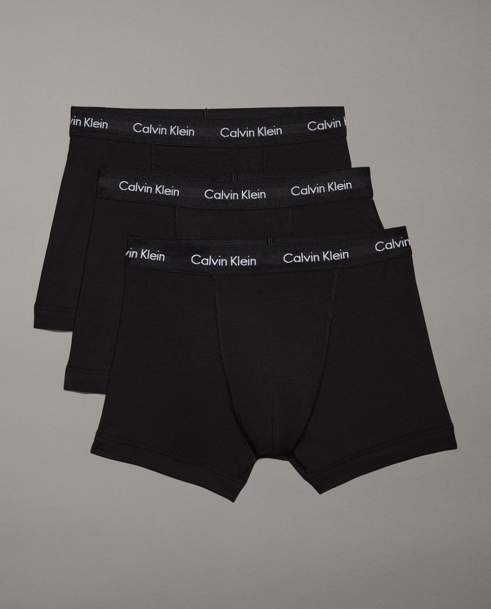 Pack de três boxers de malha pretos de homem Preto-7