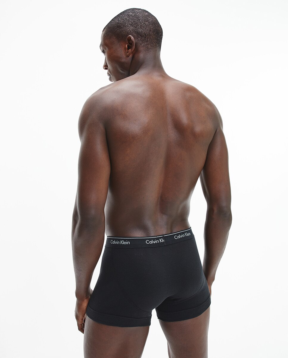 Pack de três boxers de malha pretos Preto-3