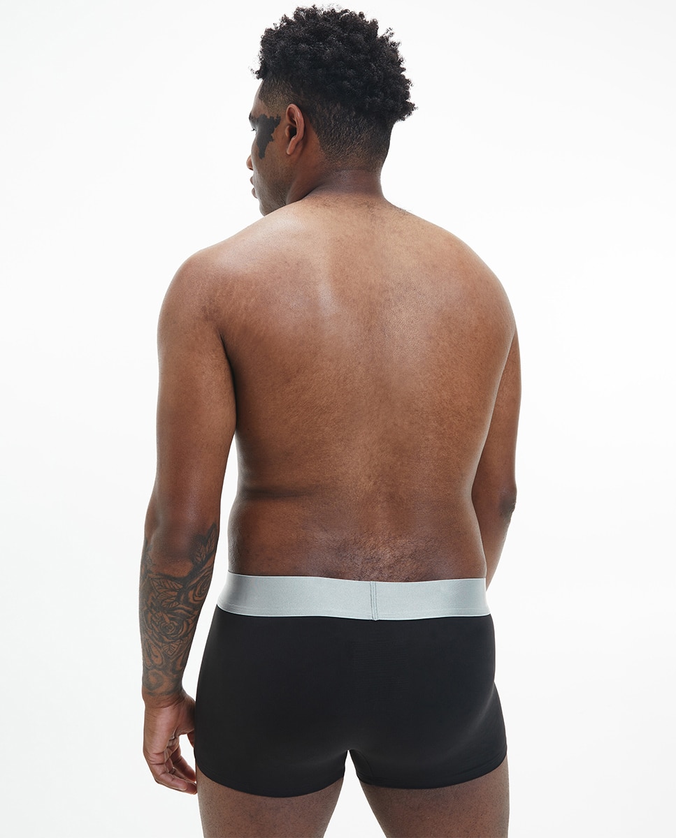 Pack de Três Boxers de Cintura Baixa Preto-5