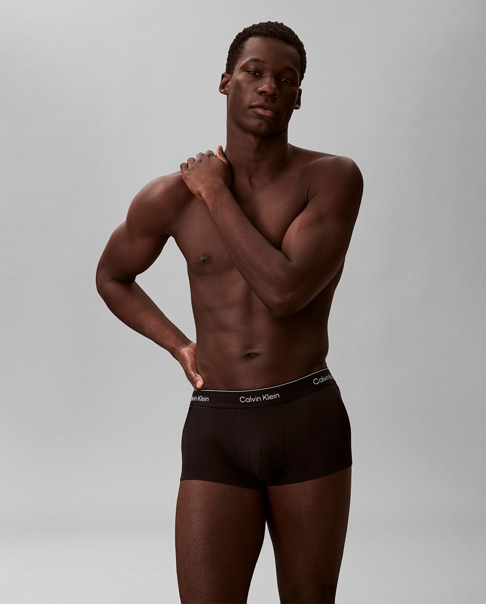 Pack de 3 Boxers de Cintura Baixa - Icon Cotton Stretch Preto-2