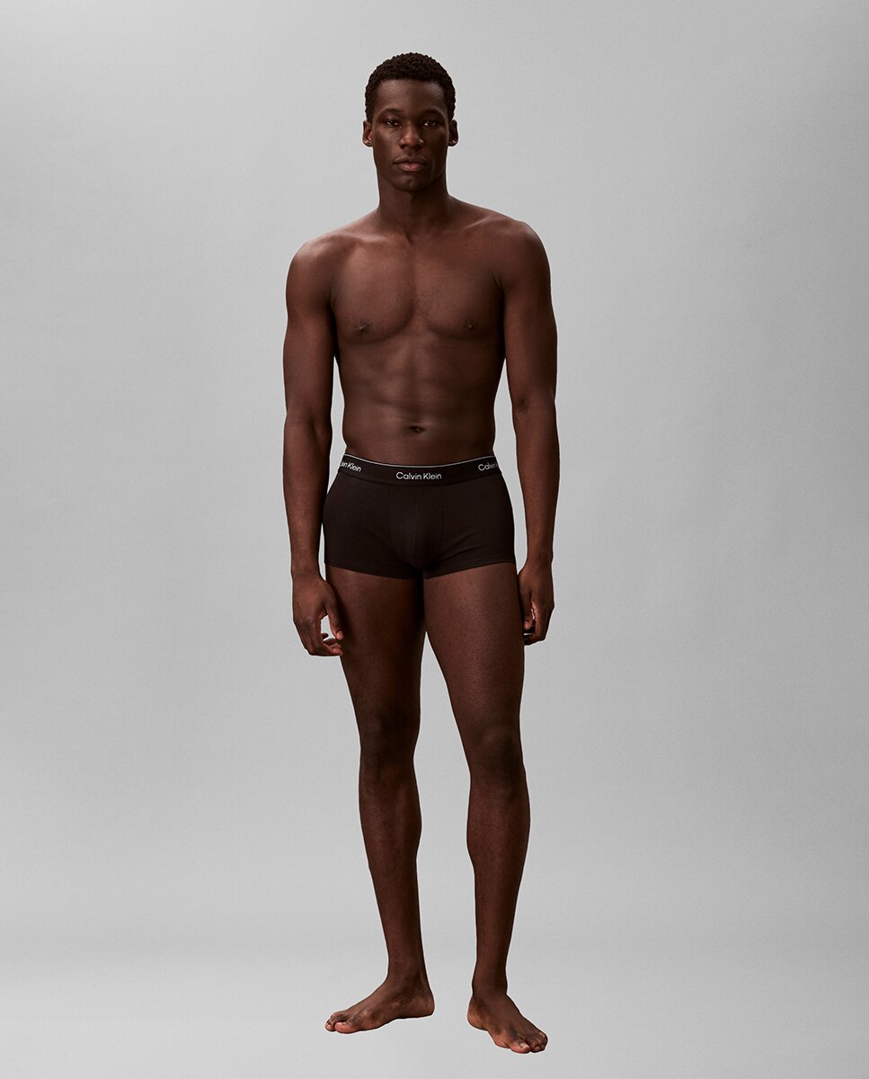 Pack de 3 Boxers de Cintura Baixa - Icon Cotton Stretch Preto-6
