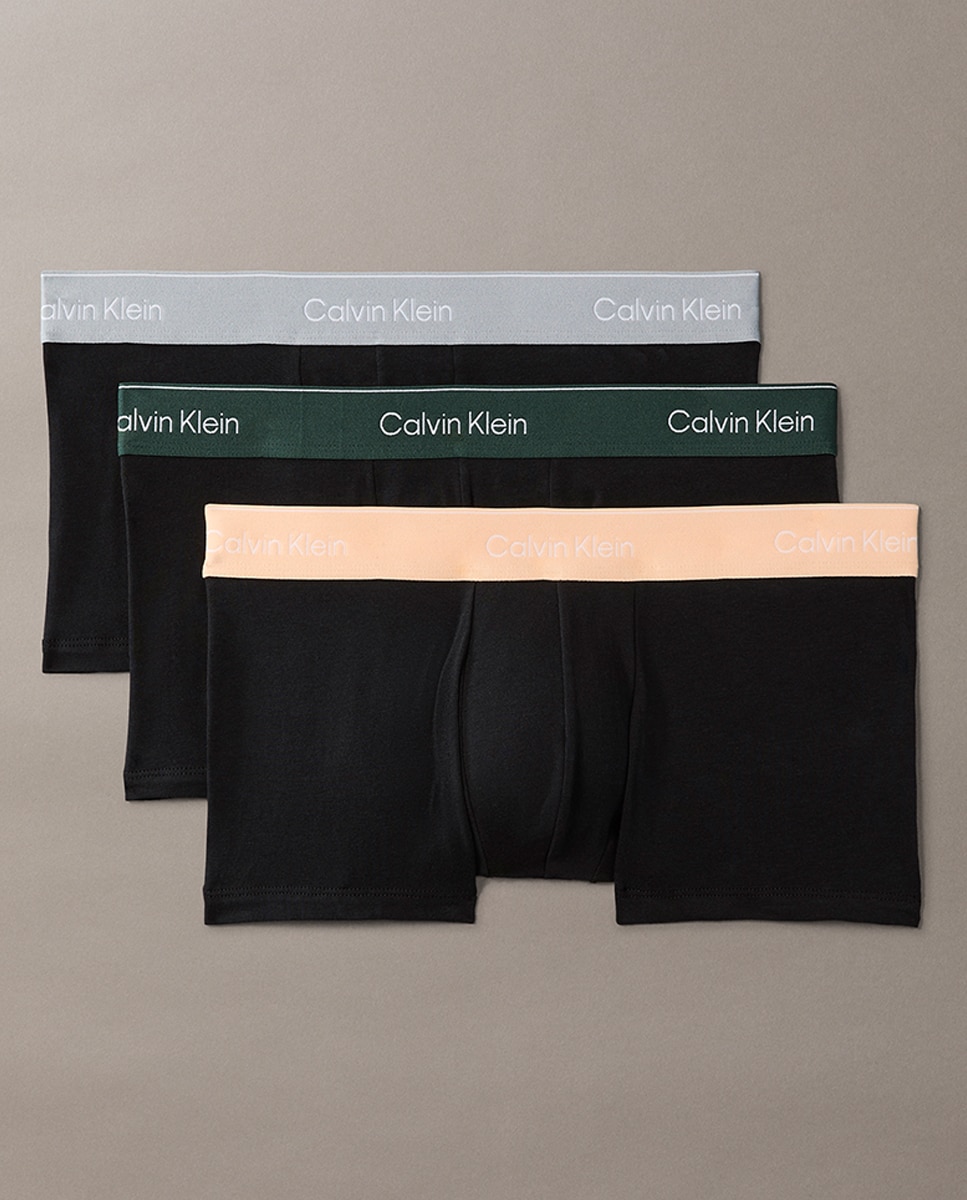 Imagen 0 de Pack de 3 bóxers de tiro bajo - Icon Cotton Stretch Negro