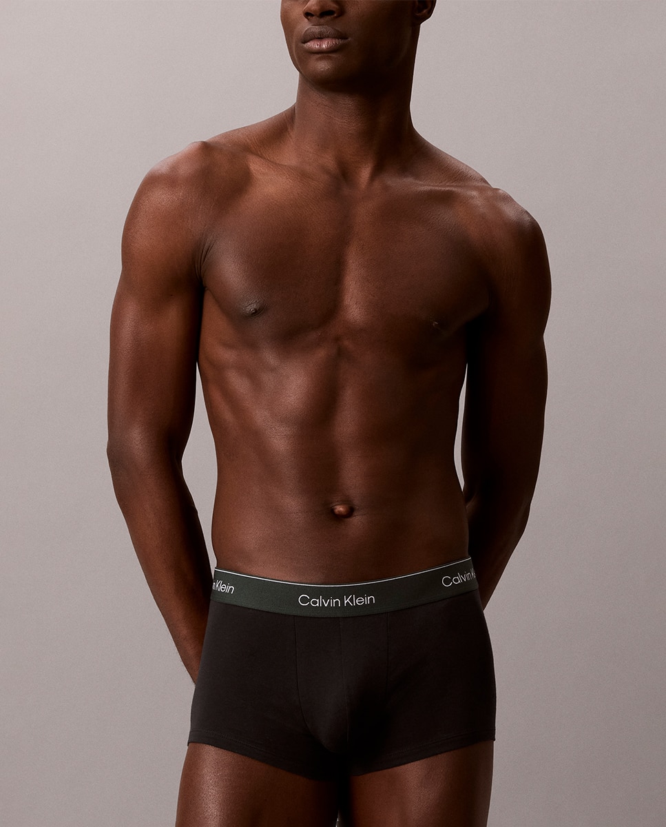 Pack de 3 bóxers de tiro bajo - Calvin Klein - Icon Cotton Stretch - Negro Negro-5