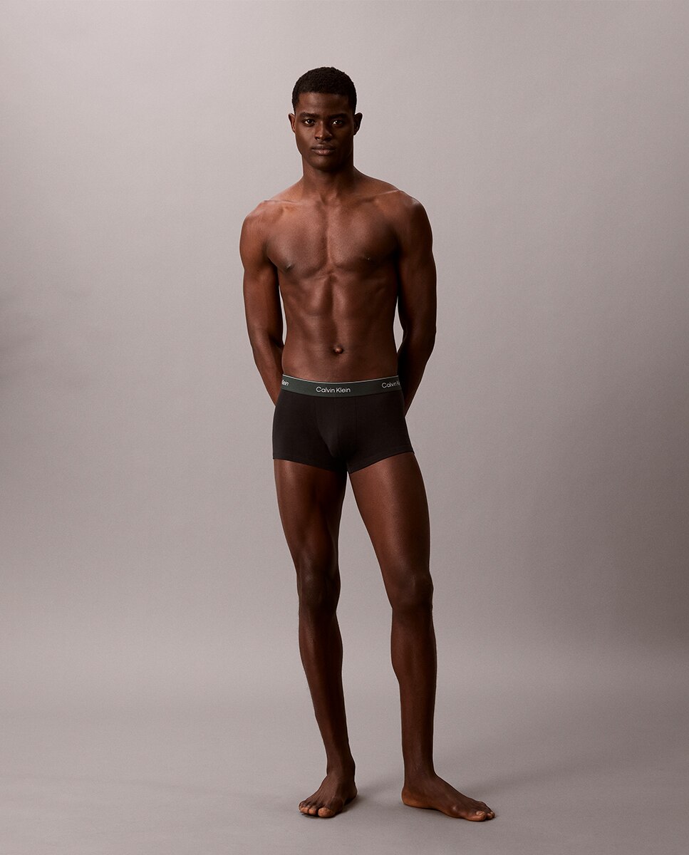 Pack de 3 bóxers de tiro bajo - Calvin Klein - Icon Cotton Stretch - Negro Negro-7