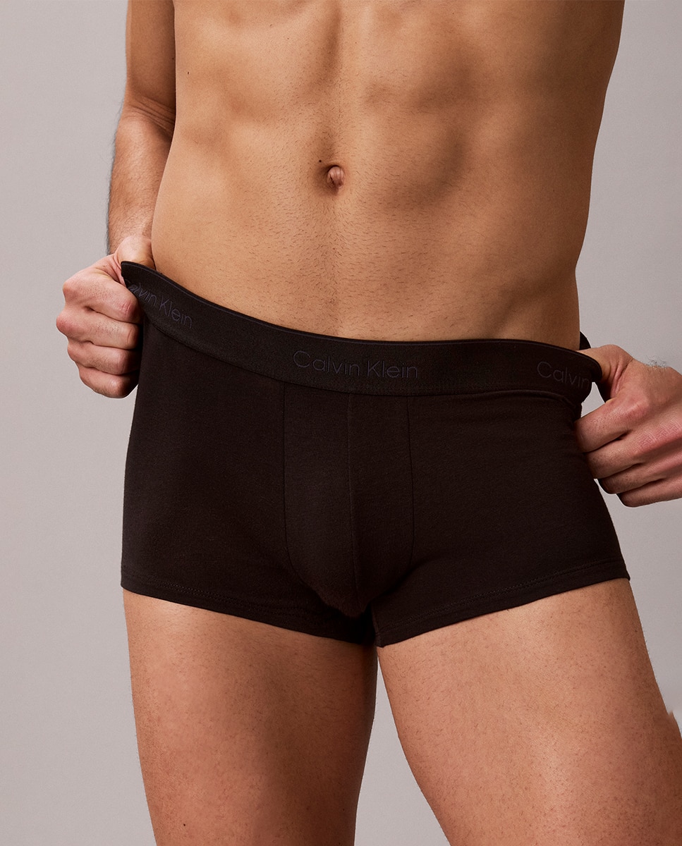 Pack de 3 Boxers de Cintura Baixa - Icon Cotton Stretch Preto-4