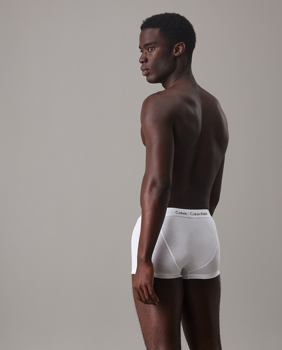 Pack de três boxers de malha de homem Calvin Klein em diversas cores Estampado-3