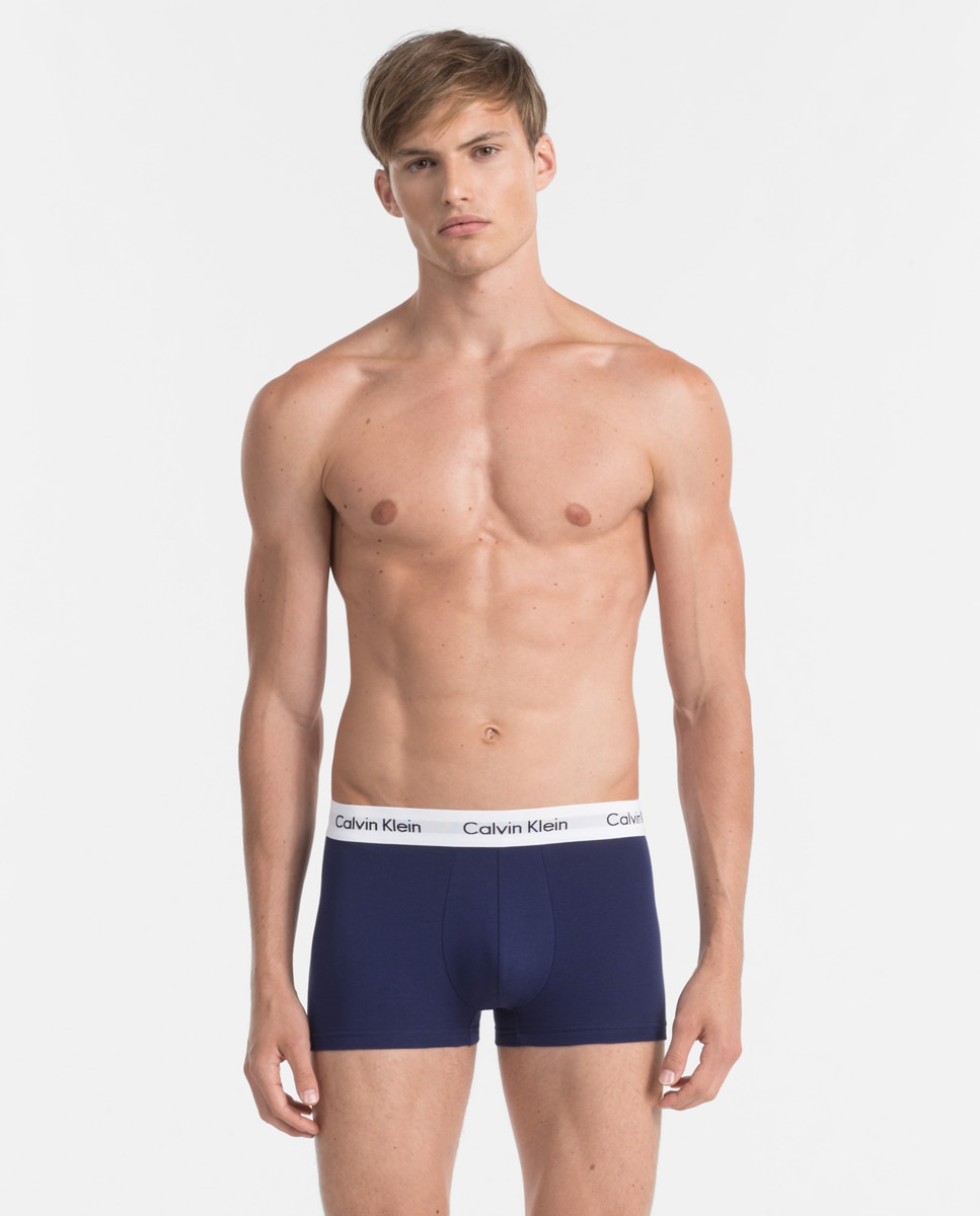 Pack de três boxers de malha de homem Calvin Klein em diversas cores Estampado-4