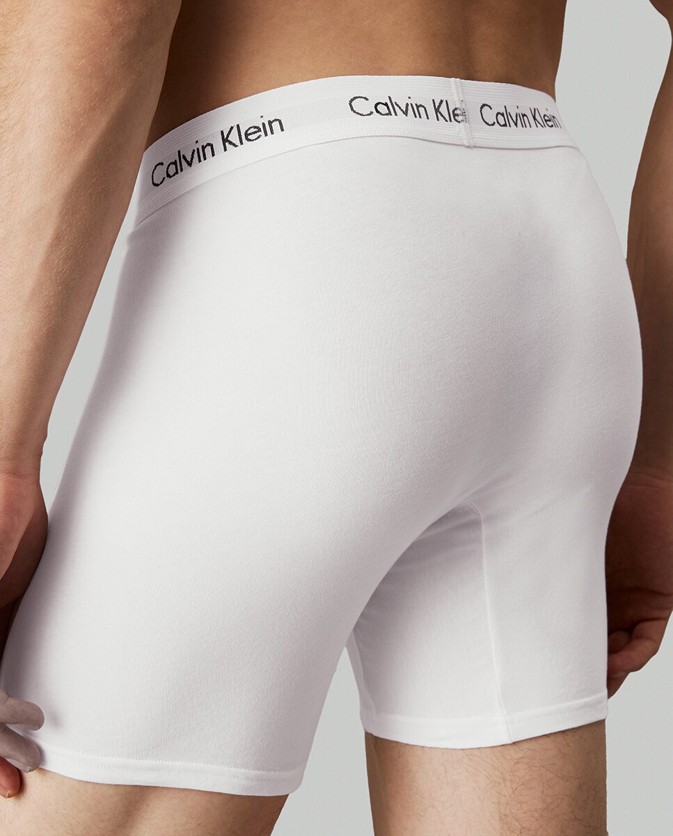 Pack tres boxers de punto de hombre Calvin Klein blanco · Calvin