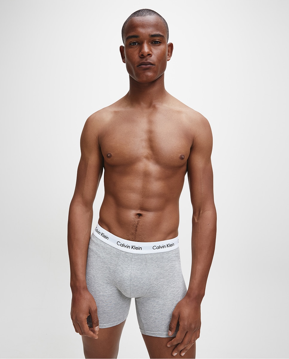 Pack de três boxers de malha de homem em várias cores Multicolor-5