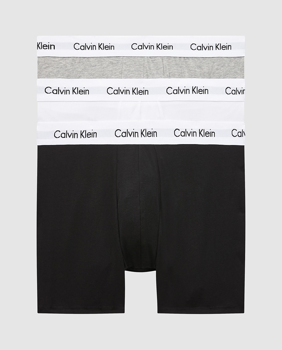 Pack de três boxers de malha de homem em várias cores Multicolor-6