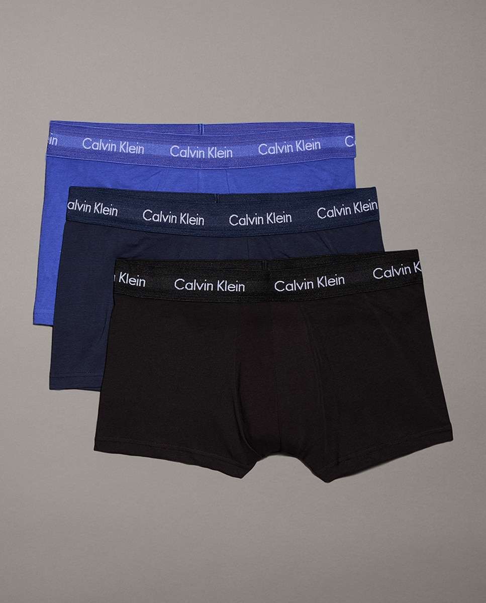 Pack de três boxers de malha de homem Calvin Klein em várias cores Multicolor-1