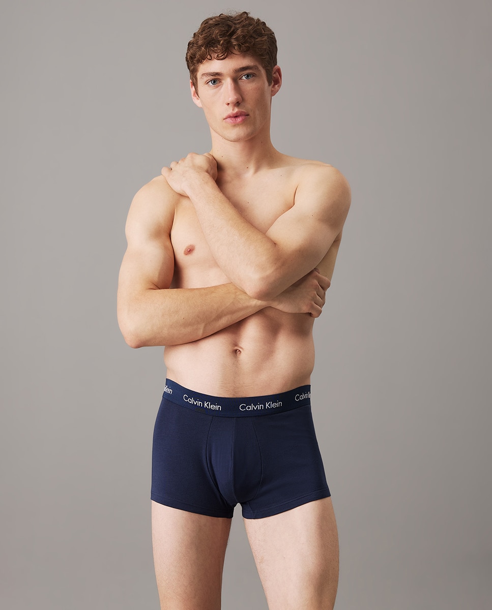 Pack de três boxers de malha de homem Calvin Klein em várias cores Multicolor-2