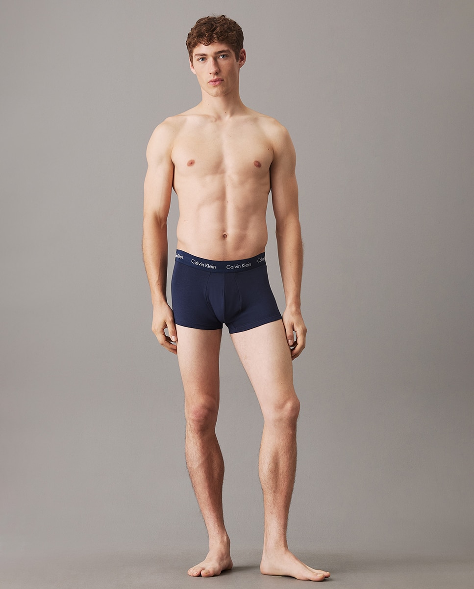 Pack de três boxers de malha de homem Calvin Klein em várias cores Multicolor-5