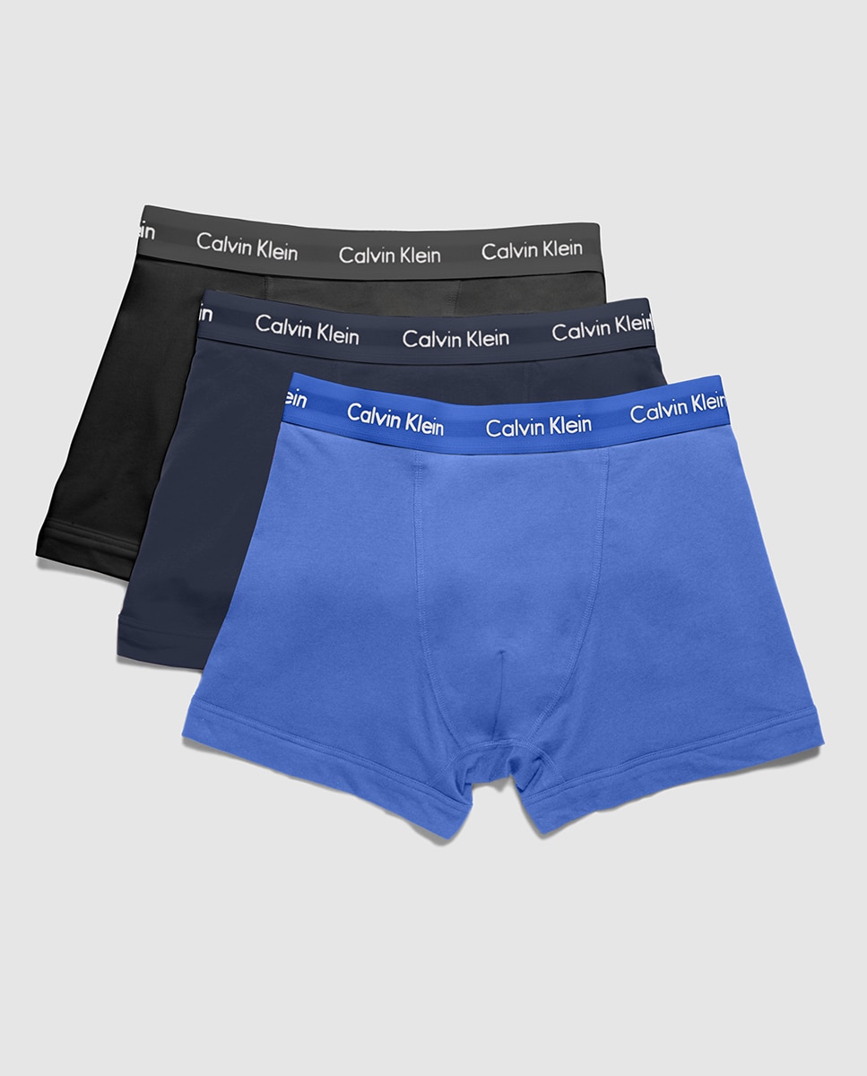 Pack de três boxers de malha de homem Calvin Klein em várias cores Multicolor-6