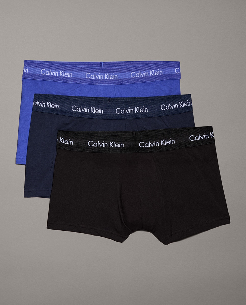 Pack de três boxers de malha de homem Calvin Klein em várias cores Multicolor-7