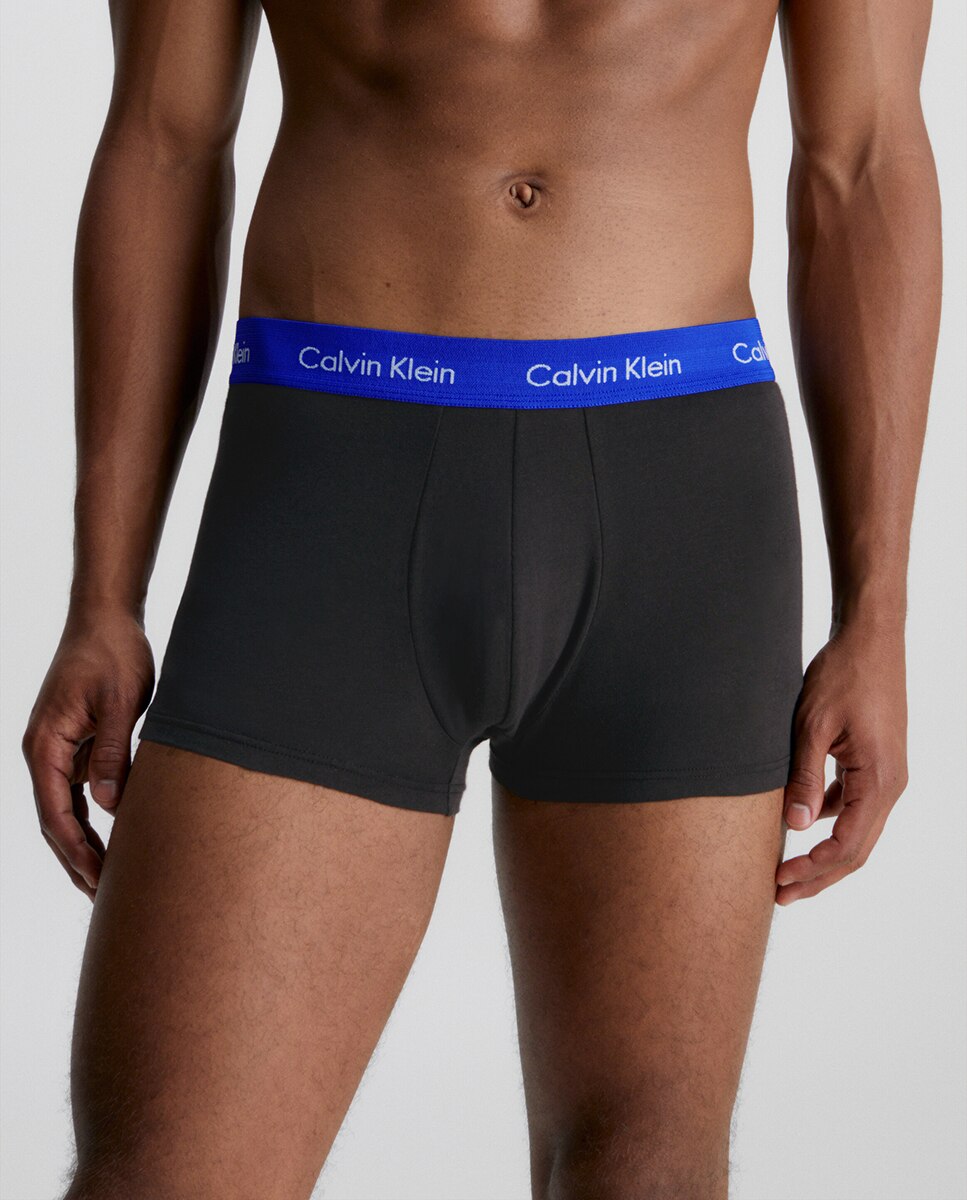 Pack de 3 Boxers de Cintura Baixa - Cotton Stretch Azul-2