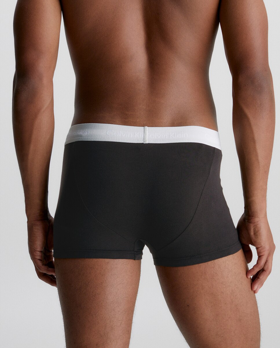 Pack de 3 Boxers de Cintura Baixa - Cotton Stretch Azul-4