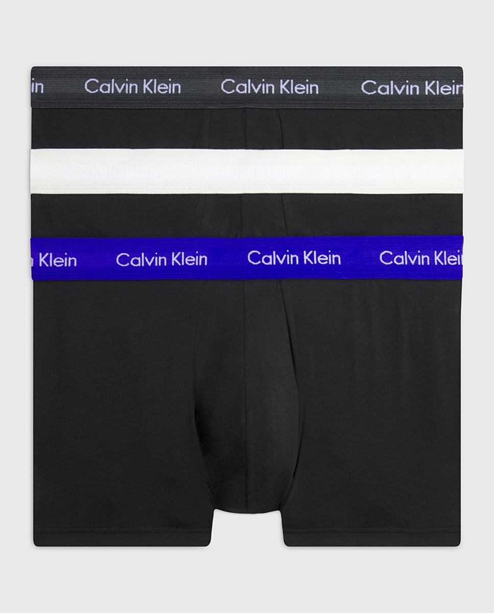 Pack de 3 Boxers de Cintura Baixa - Cotton Stretch Azul-6