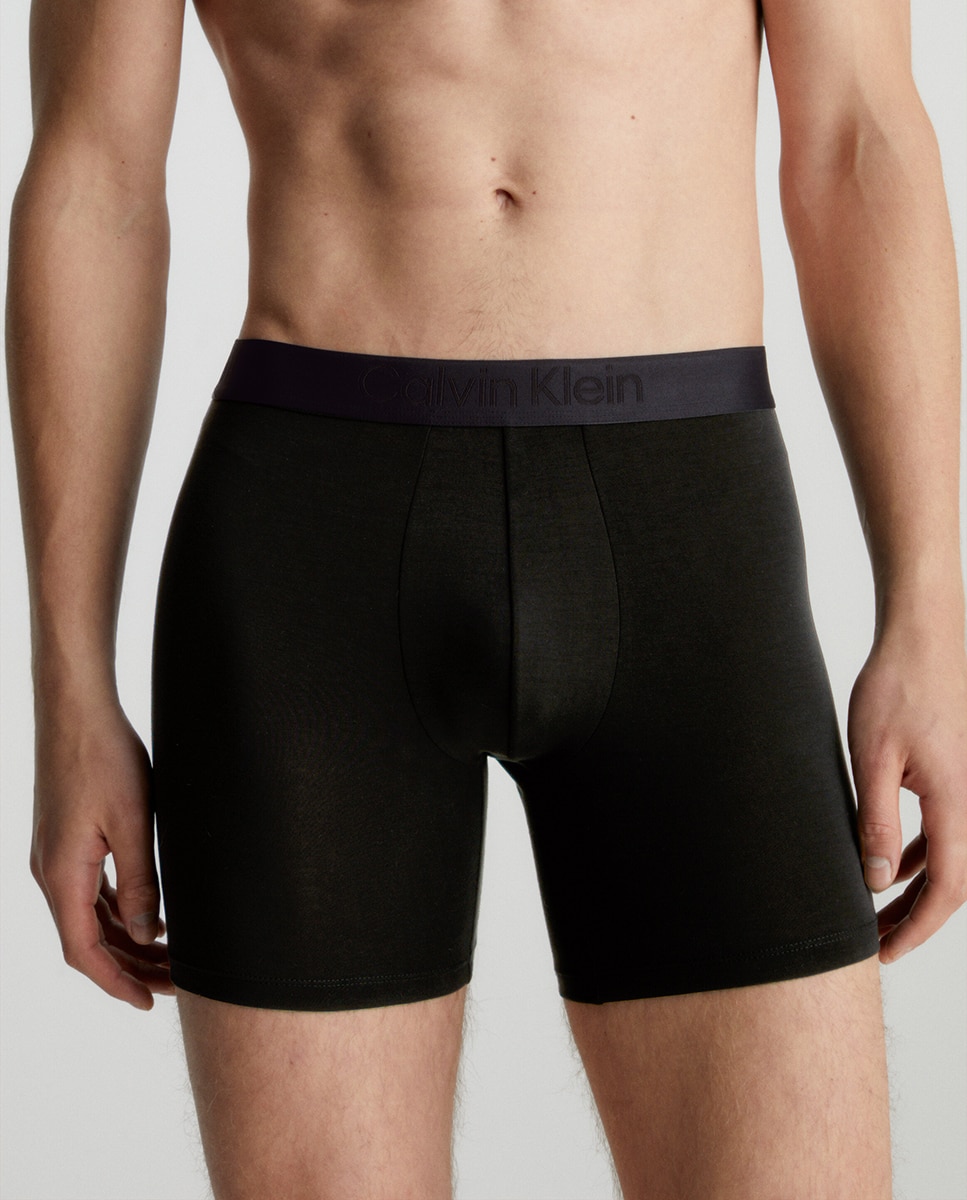 Pack de 3 Boxers Compridos - CK Black Preto-5
