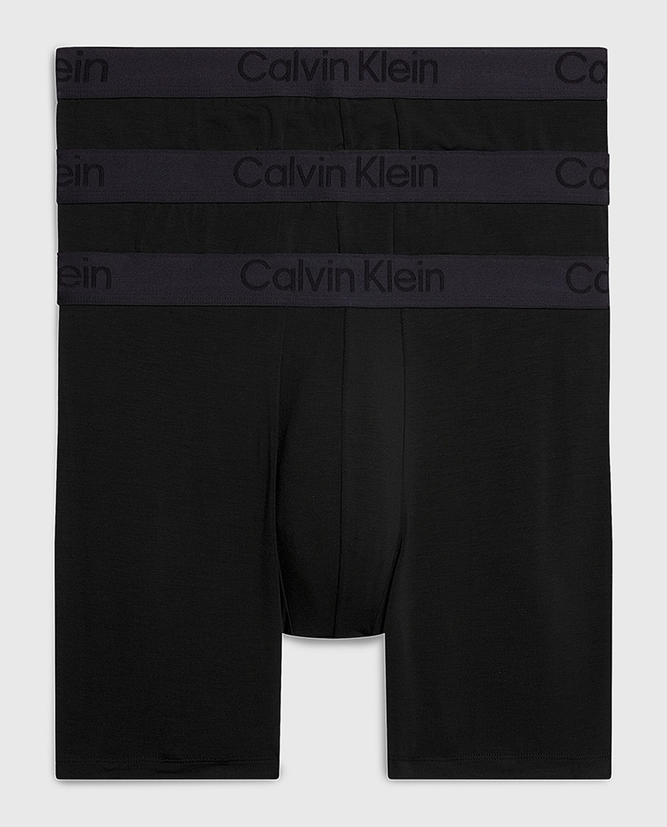 Pack de 3 Boxers Compridos - CK Black Preto-6