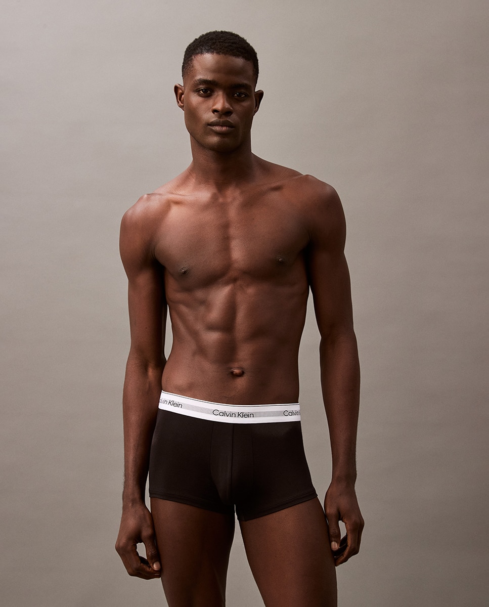 Pack de 3 Boxers Justos de Cintura Baixa - Modern Air Preto-1