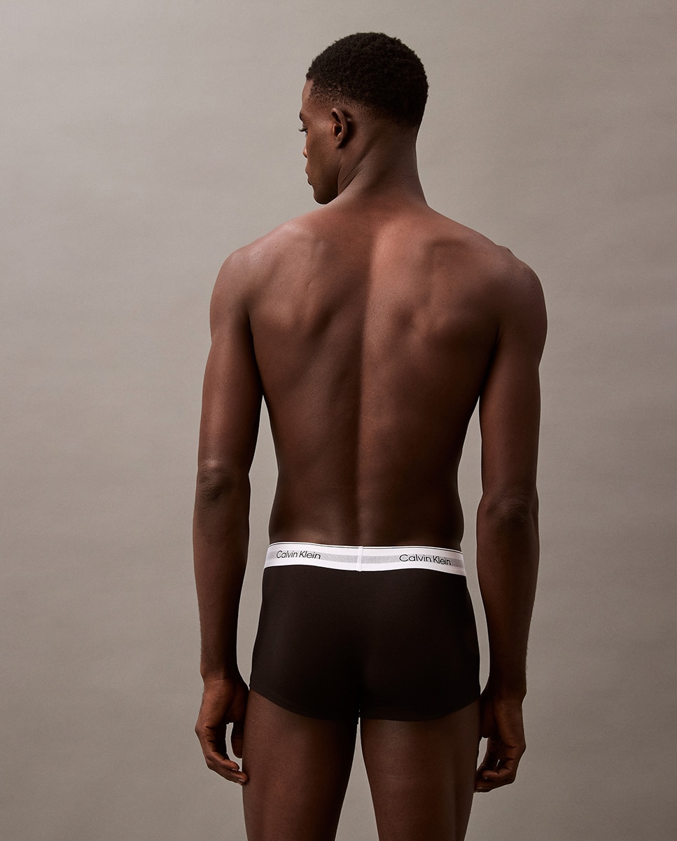 Pack de 3 Boxers Justos de Cintura Baixa - Modern Air Preto-3