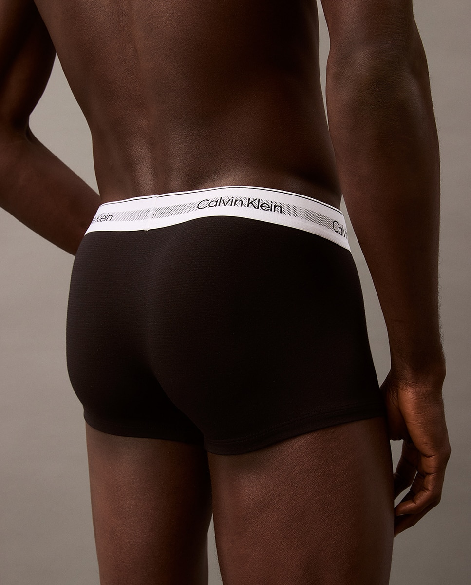 Pack de 3 Boxers Justos de Cintura Baixa - Modern Air Preto-5