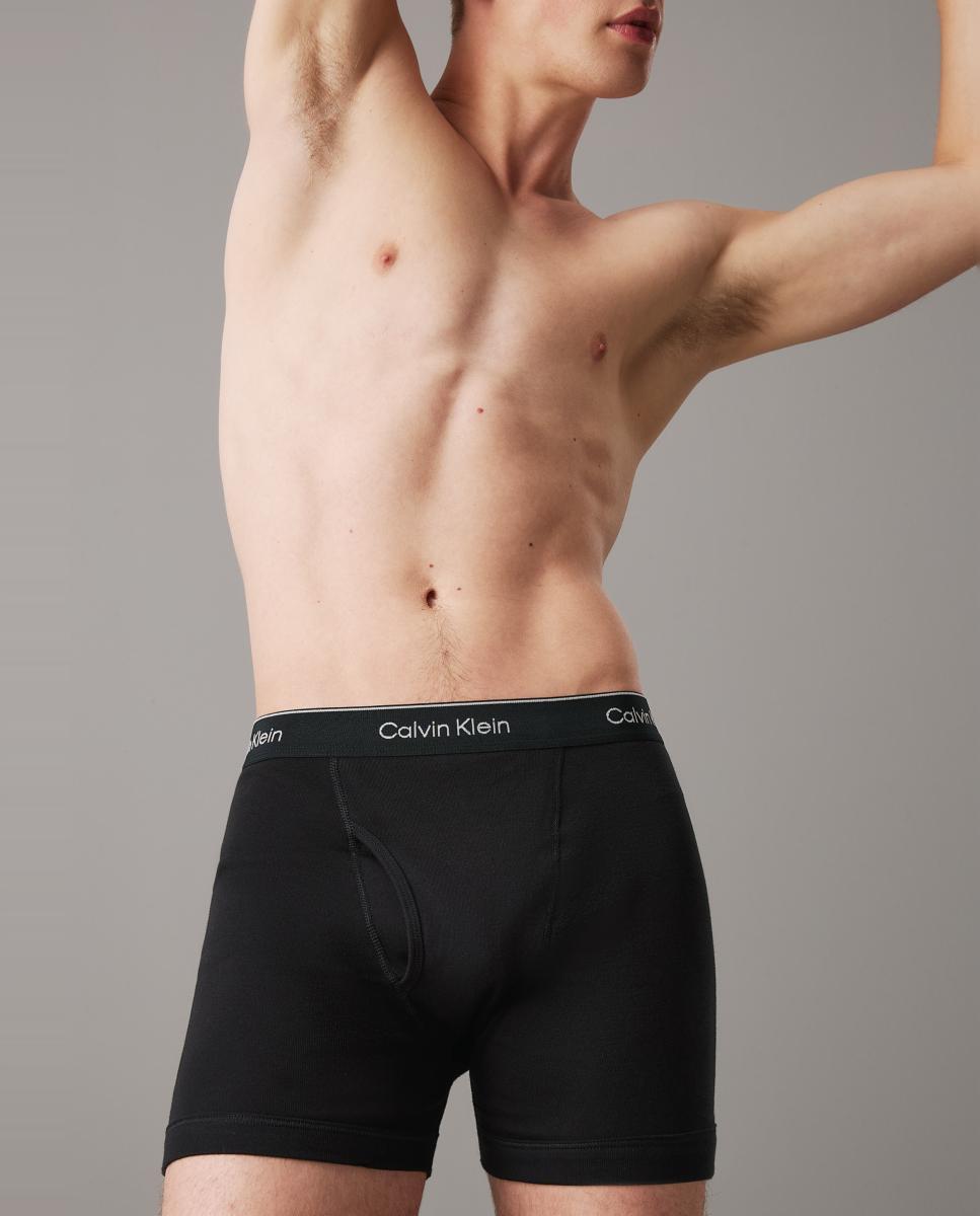 Pack de 3 Boxers Largos - Cotton Classics Preto-3