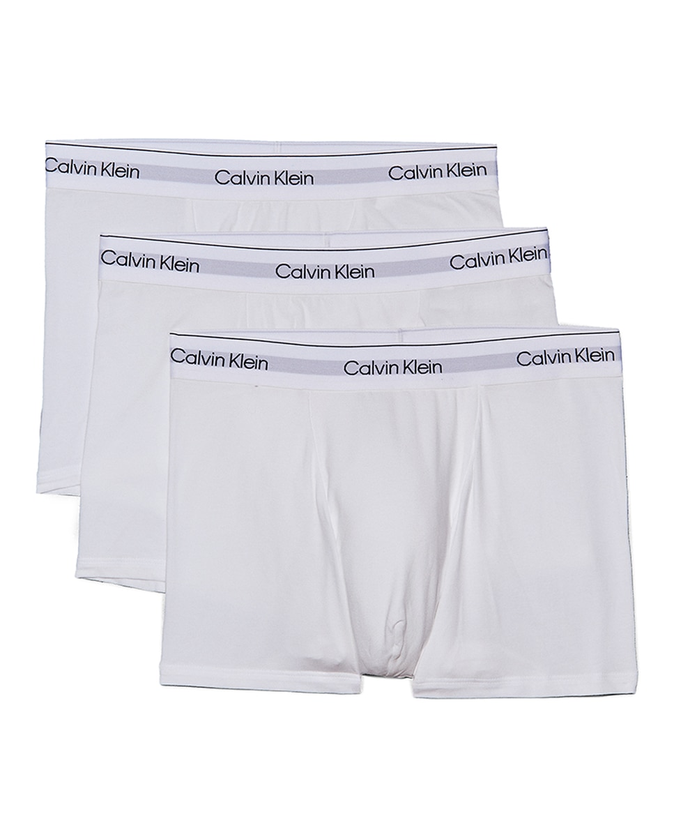 Pack de 3 Boxers Justos Folgados com Pinça - Icon Cotton Stretch Branco-1
