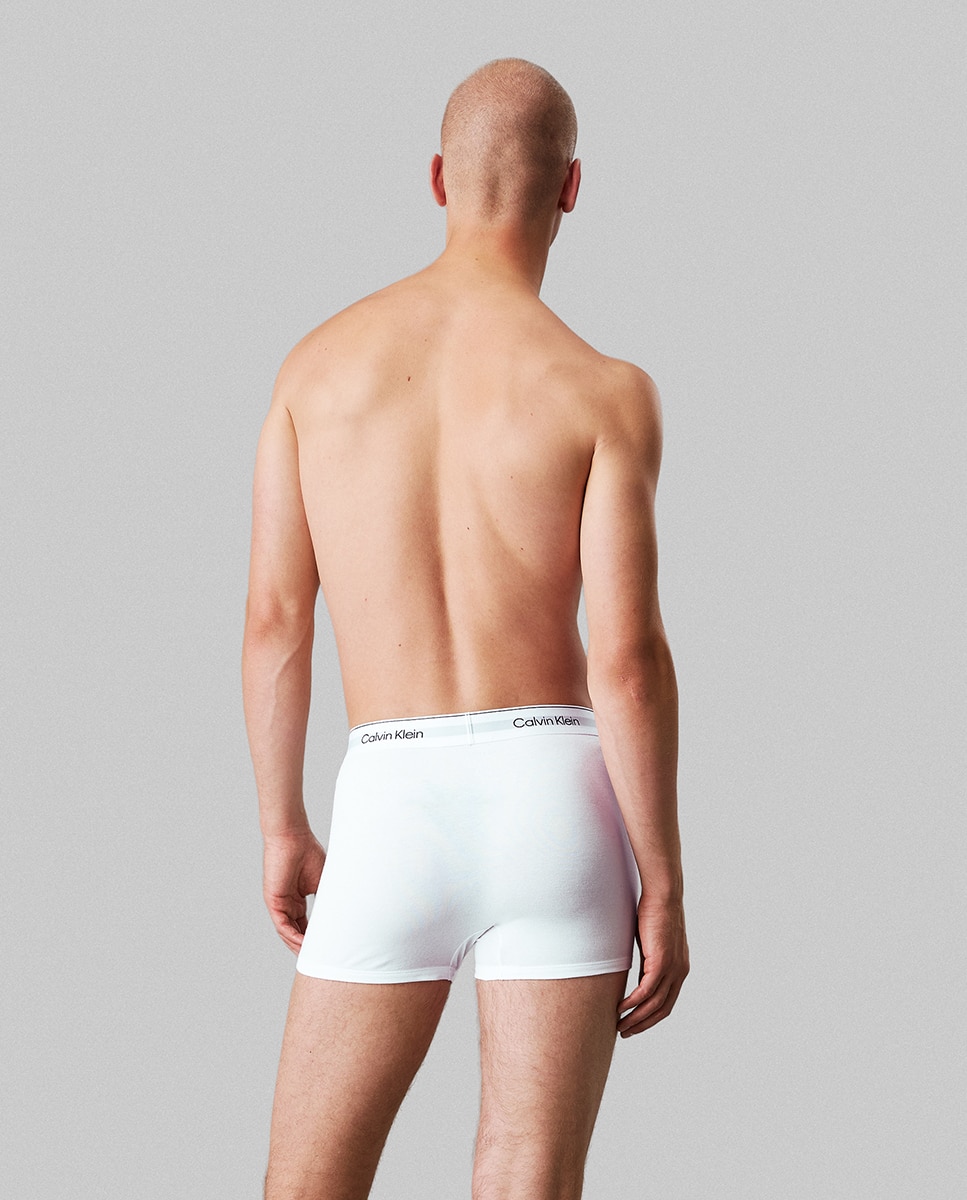 Pack de 3 Boxers Justos Folgados com Pinça - Icon Cotton Stretch Branco-3
