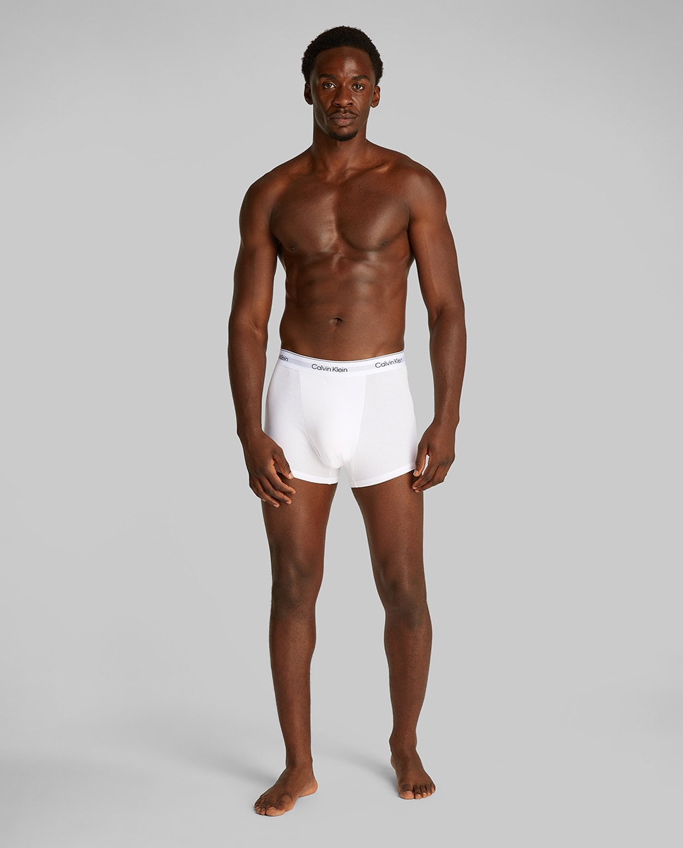 Pack de 3 Boxers Justos Folgados com Pinça - Icon Cotton Stretch Branco-7