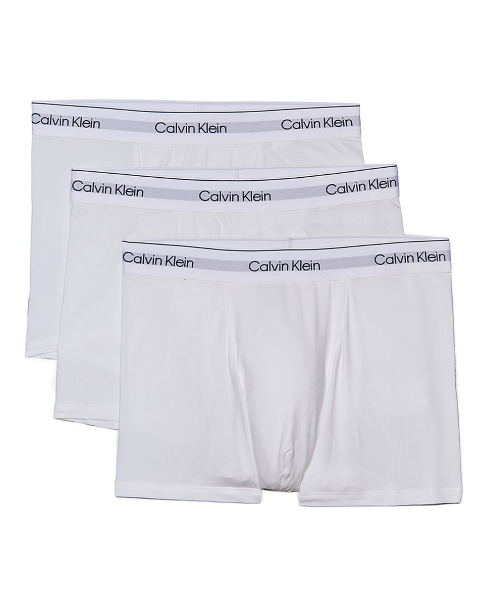 Pack de 3 Boxers Justos Folgados com Pinça - Icon Cotton Stretch Branco-6