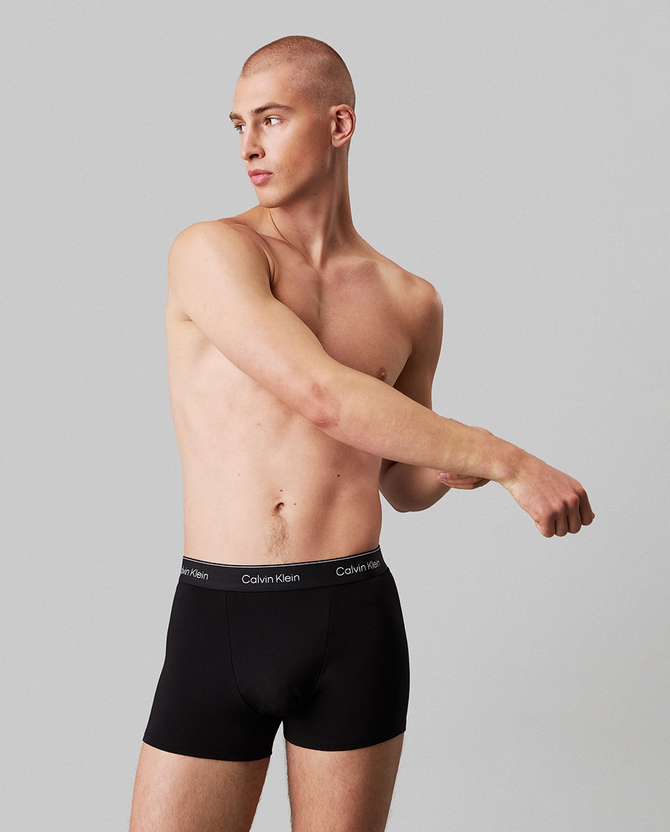 Pack de 3 Boxers Justos Folgados com Pinça - Icon Cotton Stretch Preto-2