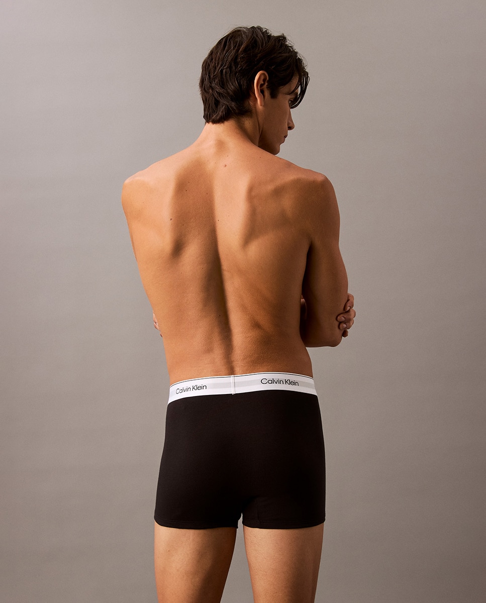 Pack de 3 Boxers Justos Folgados com Pinça - Icon Cotton Stretch Preto-3