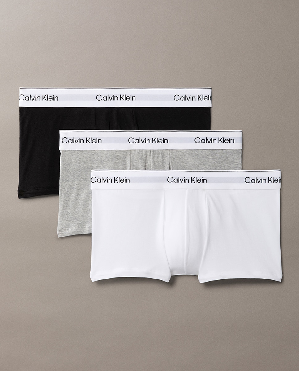 Pack de 3 Boxers Justos de Cintura Baixa - Icon Cotton Stretch Multicolor-11