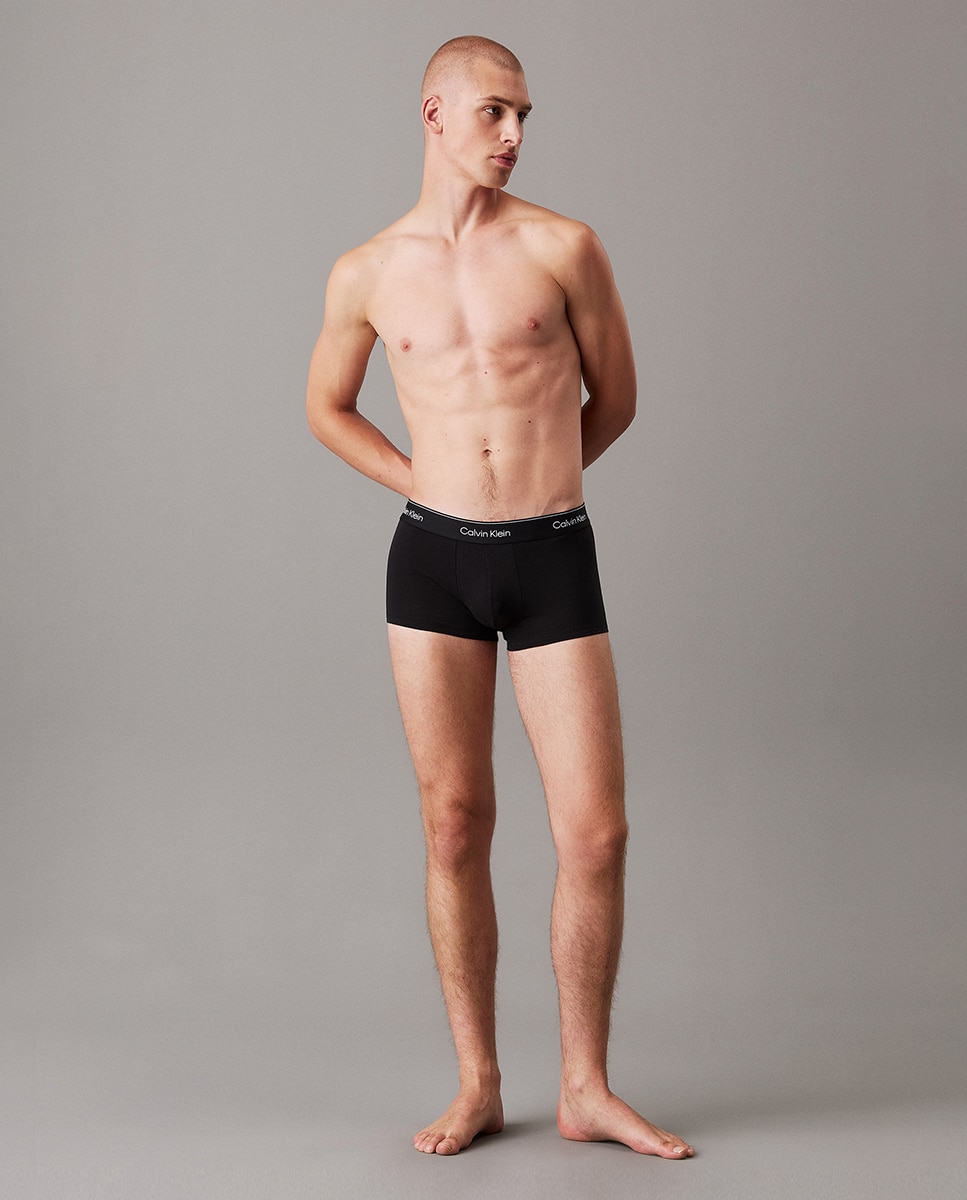 Pack de 3 Boxers Justos de Cintura Baixa - Icon Cotton Stretch Preto-4