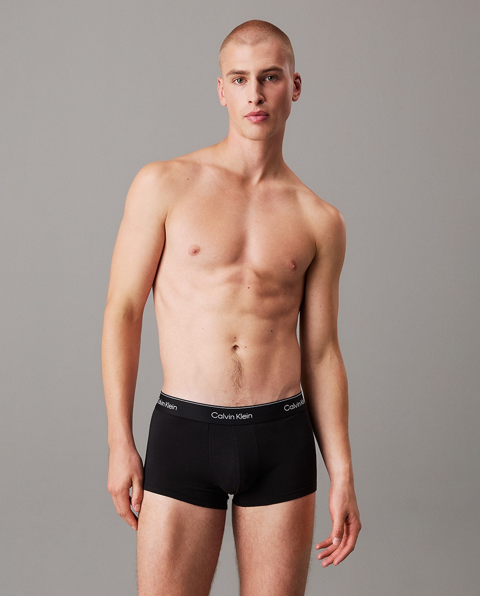 Pack de 3 Boxers Justos de Cintura Baixa - Icon Cotton Stretch Preto-5