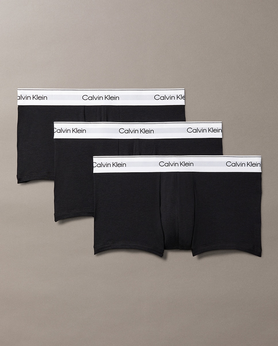 Pack de 3 Boxers Justos de Cintura Baixa - Icon Cotton Stretch Preto-6