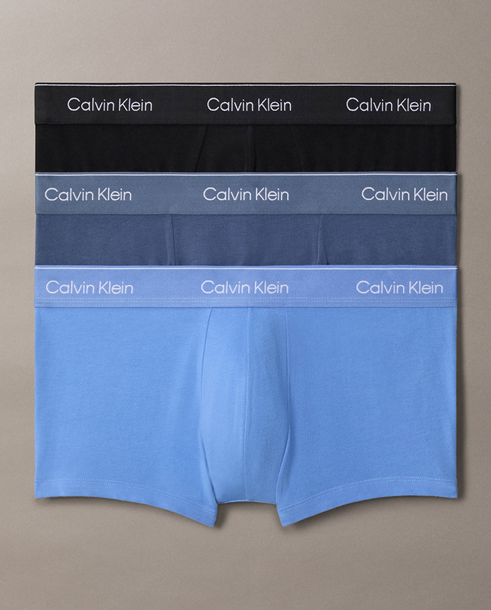 Pack de 3 Boxers Justos de Cintura Baixa - Icon Cotton Stretch Multicolor-1