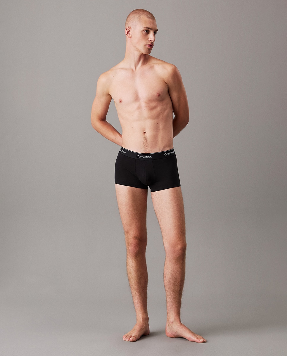 Pack de 3 Boxers Justos de Cintura Baixa - Icon Cotton Stretch Multicolor-4