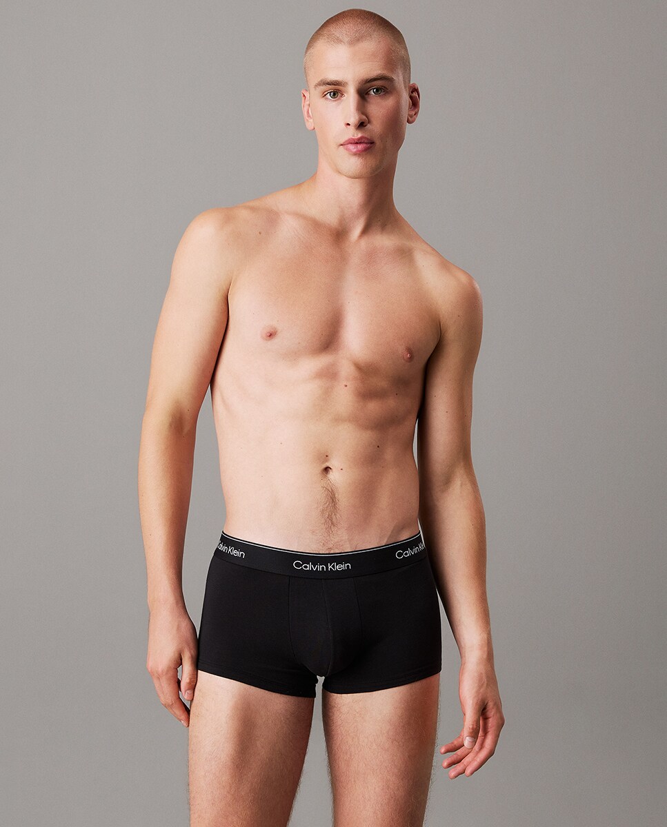 Pack de 3 Boxers Justos de Cintura Baixa - Icon Cotton Stretch Multicolor-5