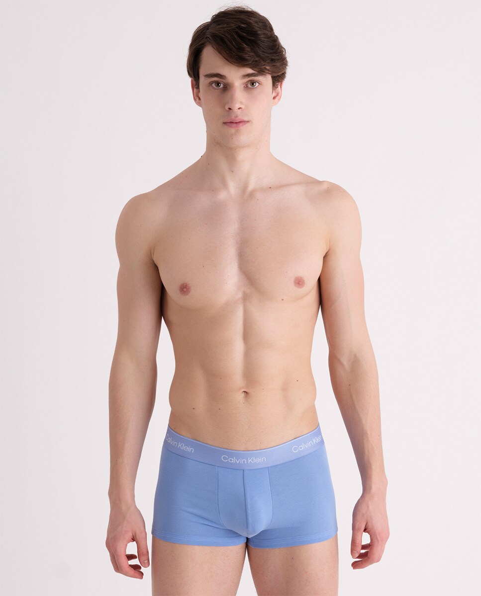 Pack de 3 Boxers Justos de Cintura Baixa - Icon Cotton Stretch Multicolor-11