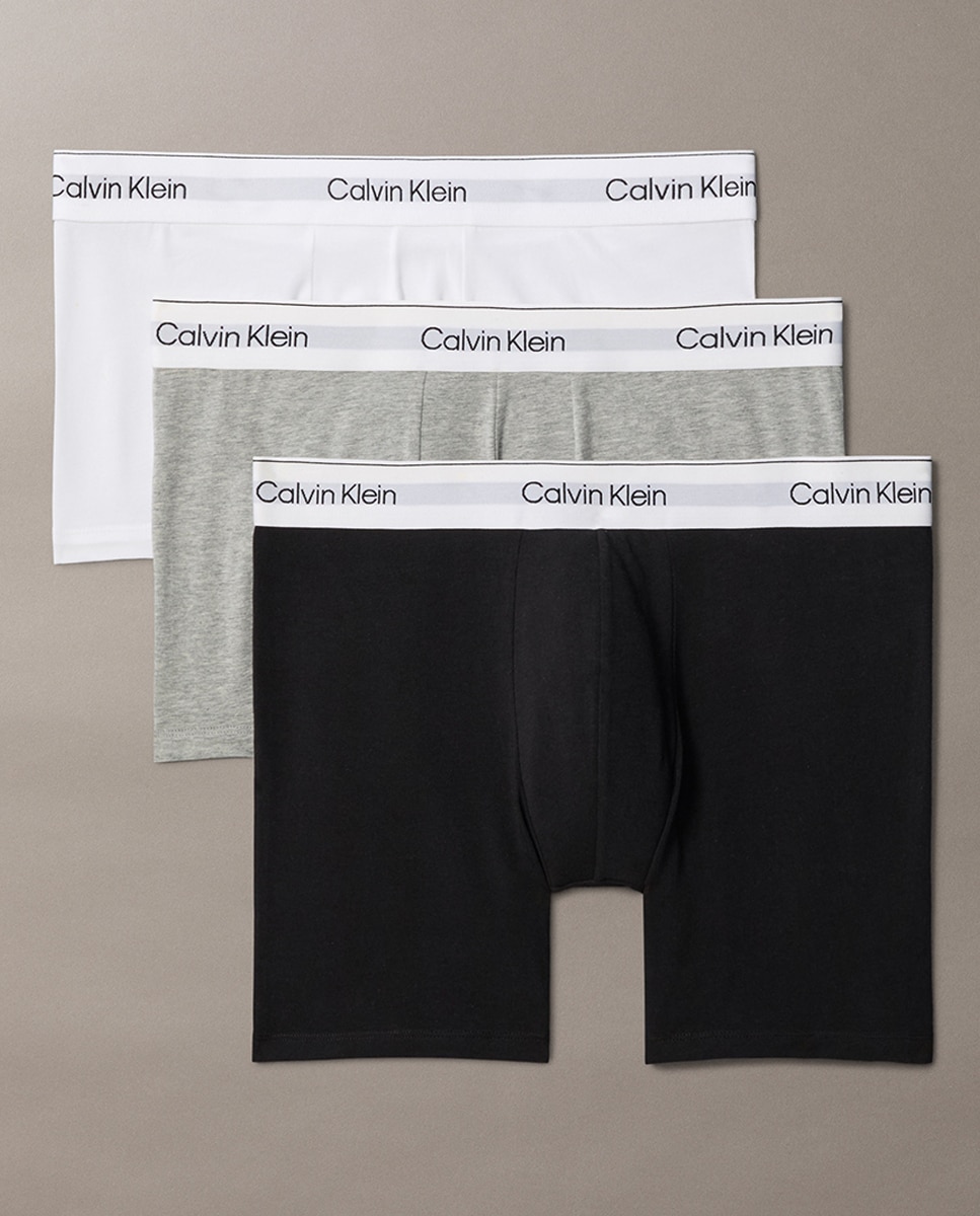 Pack de 3 Boxers Compridos - Icon Cotton Stretch Multicolor-12