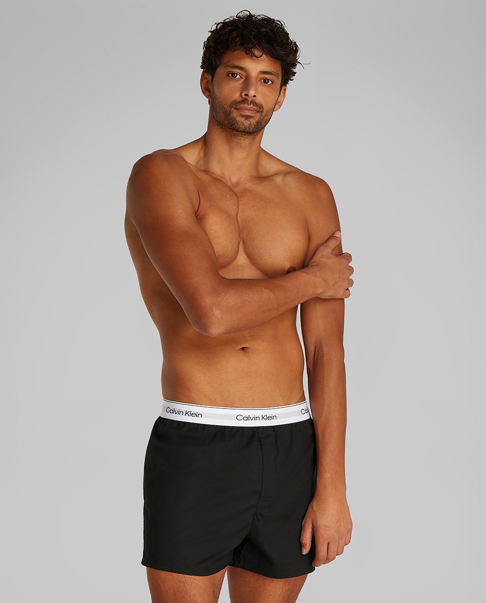 Pack de 3 Boxers Largos Slim - Icon Cotton Stretch Preto-2