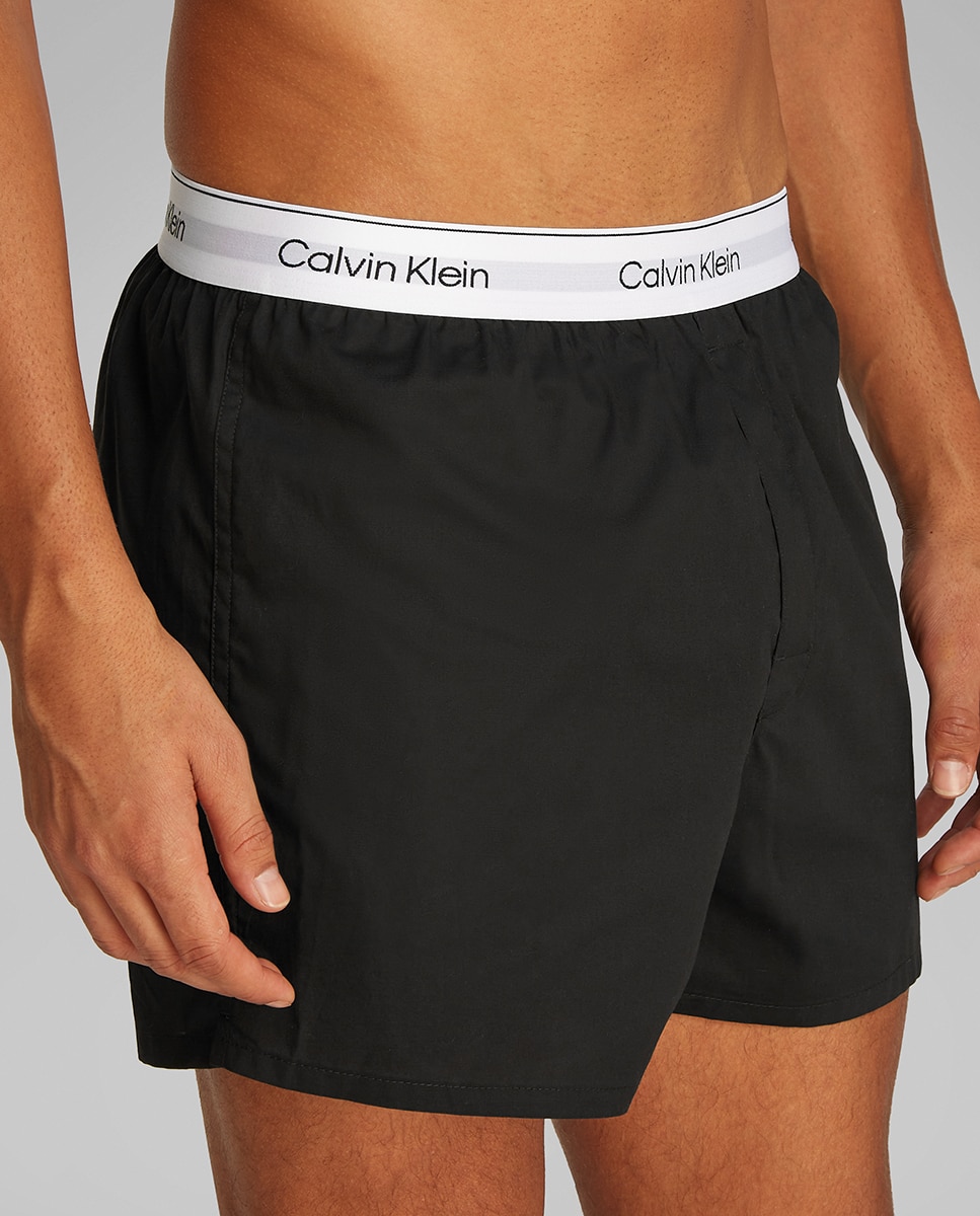 Pack de 3 Boxers Largos Slim - Icon Cotton Stretch Preto-4