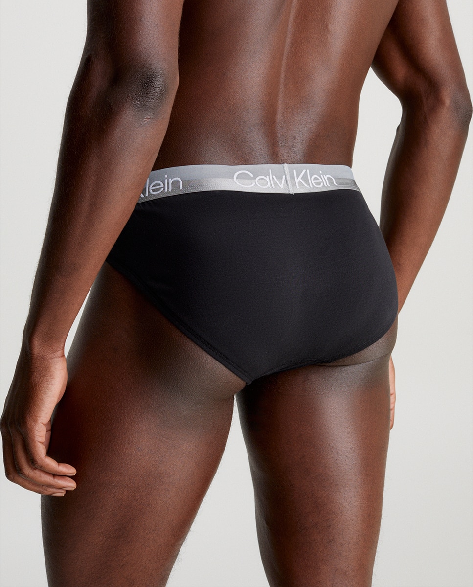 Pack de 3 slips - Calvin Klein - Modern Structure - Negro Negro-3