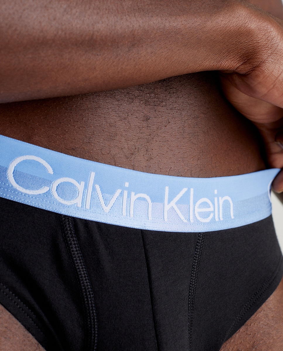 Pack de 3 slips - Calvin Klein - Modern Structure - Negro Negro-4