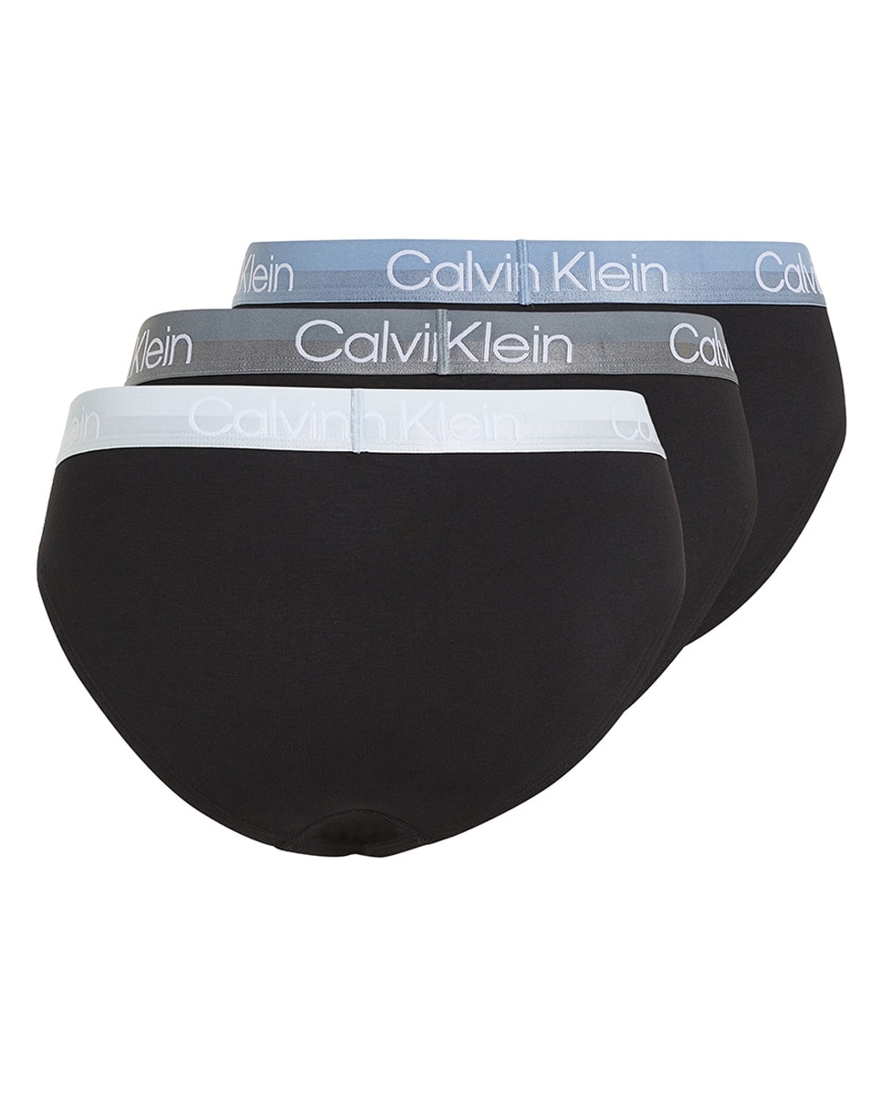Pack de 3 slips - Calvin Klein - Modern Structure - Negro Negro-8