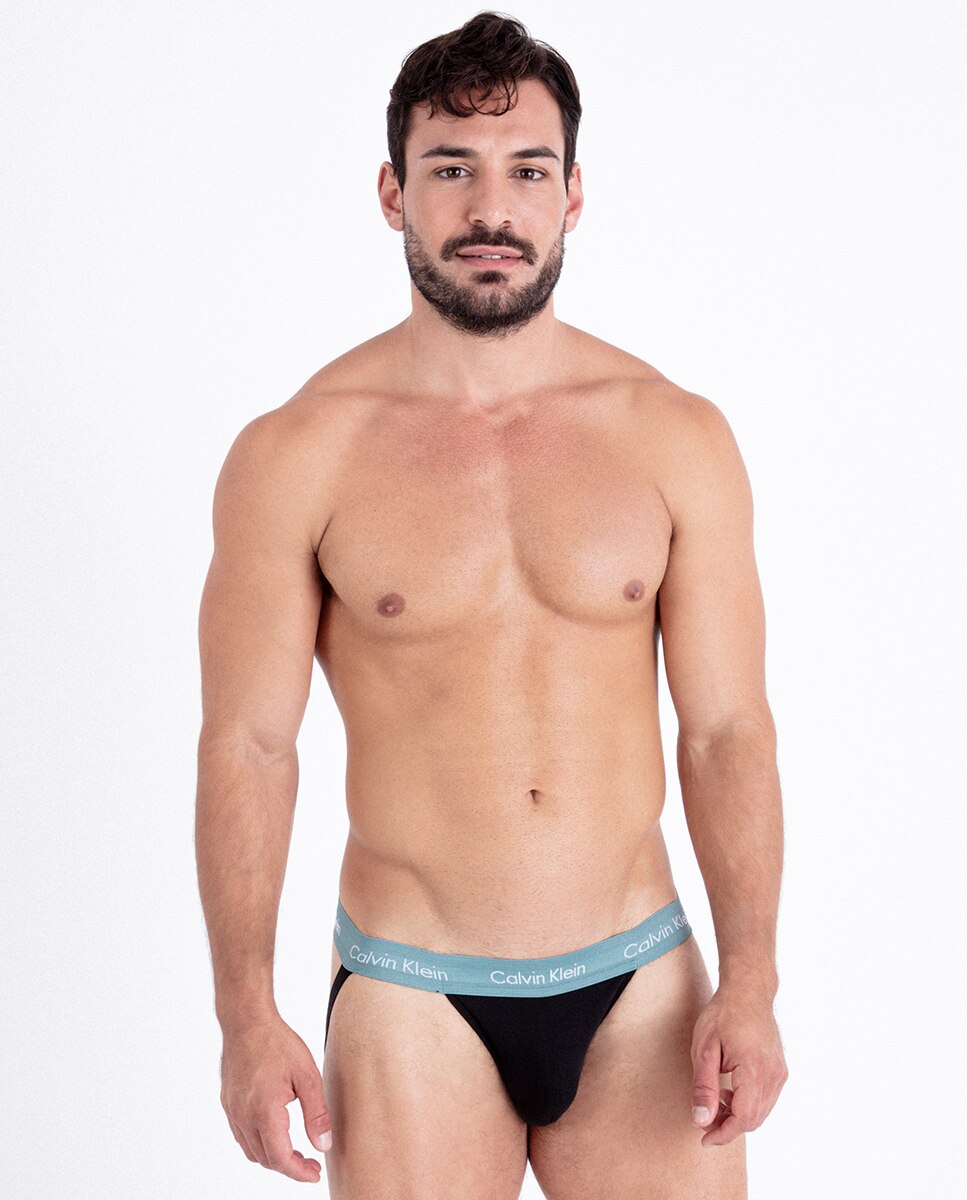 Pack de 3 Suspensórios - Cotton Stretch Preto-1