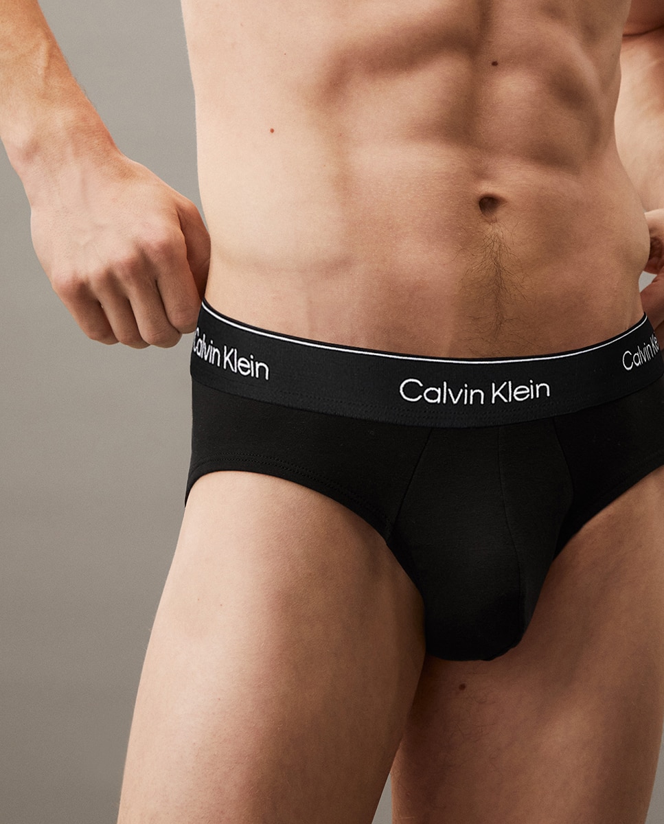 Pack de 3 Slips - Icon Cotton Stretch Preto-3